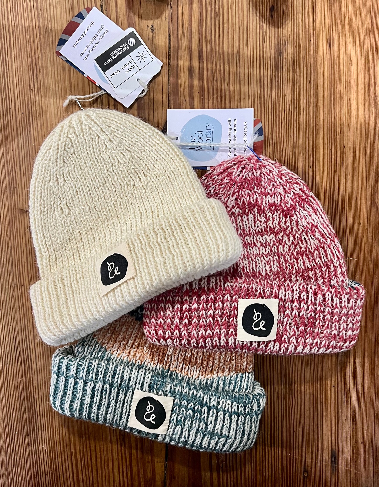 TWL 100% Cheviot knitted ribbed hat