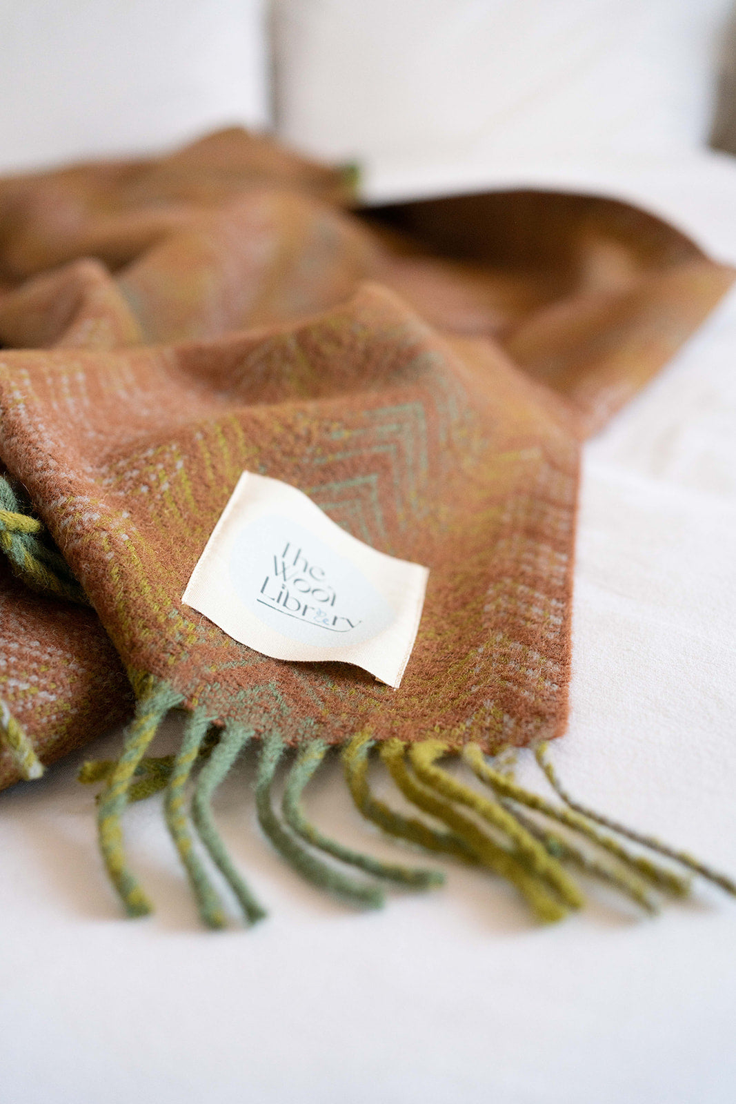 Cheviot Wool Throw - Burnt Orange
