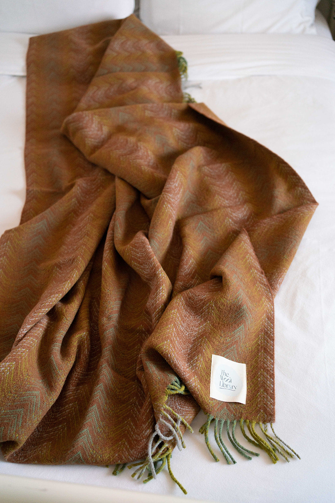Cheviot Wool Throw - Burnt Orange