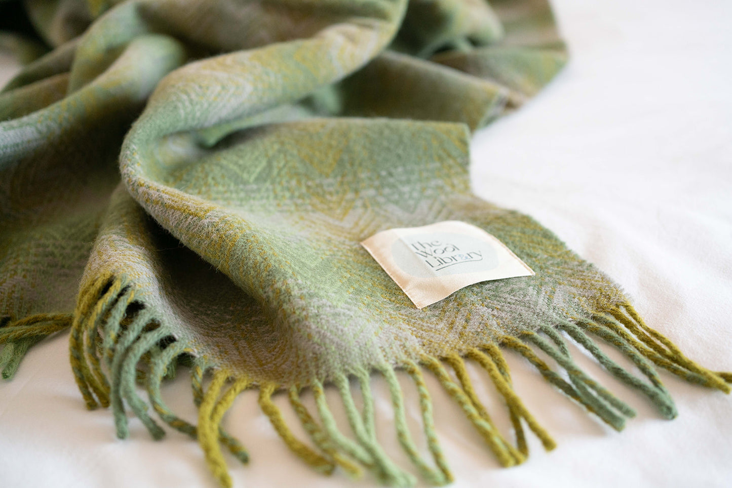 Cheviot Wool Throw - Rustic Green