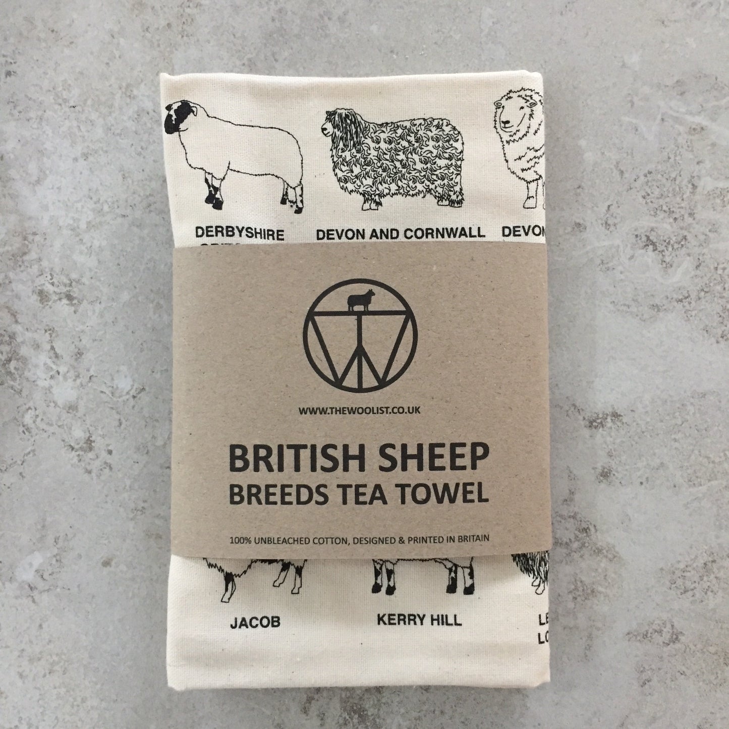 The Woolist British Sheep Breed Tea Towel