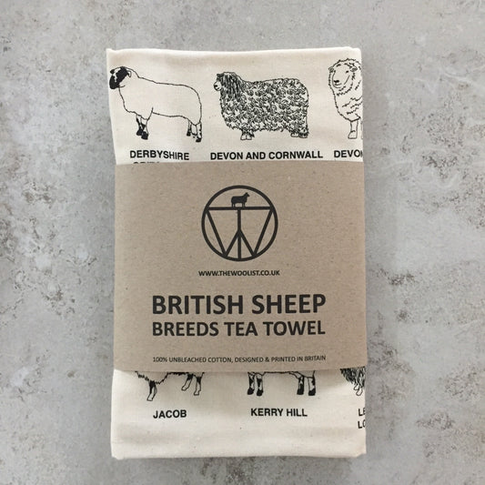 The Woolist British Sheep Breed Tea Towel