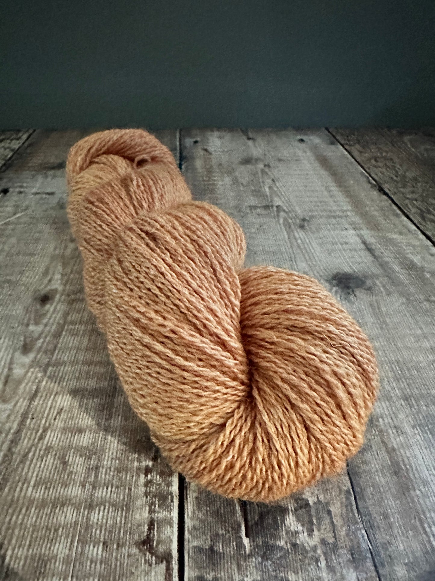 Hand Dyed 70% Cheviot & 30% Nettle 4ply yarn 100g Skein