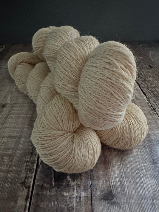 70% Cheviot & 30% Soy 4ply yarn 100g Skein